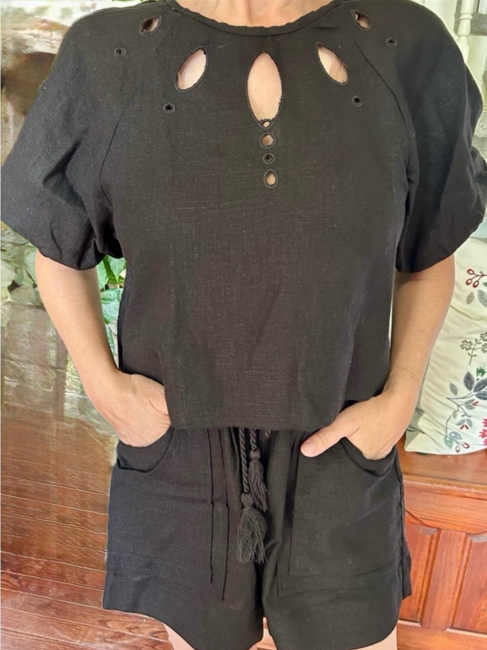 House of Harlow 1960 Linen Blend Set size M NWT